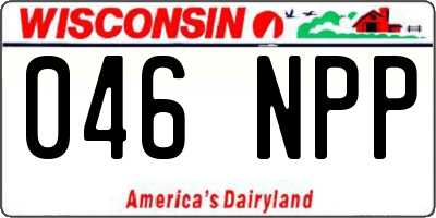 WI license plate 046NPP
