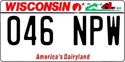 WI license plate 046NPW