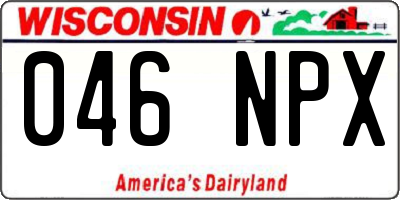 WI license plate 046NPX