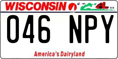 WI license plate 046NPY