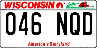 WI license plate 046NQD