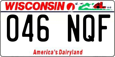 WI license plate 046NQF