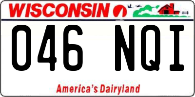 WI license plate 046NQI