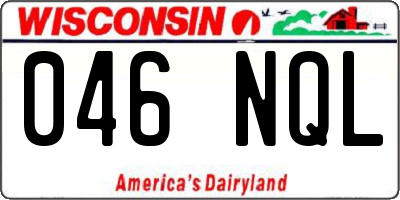 WI license plate 046NQL
