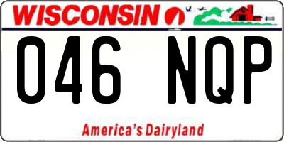 WI license plate 046NQP