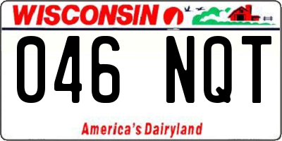 WI license plate 046NQT