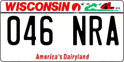 WI license plate 046NRA