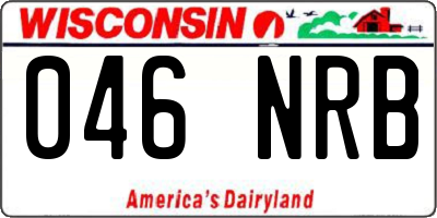 WI license plate 046NRB