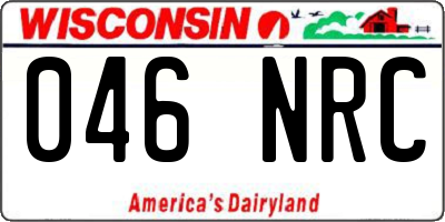 WI license plate 046NRC