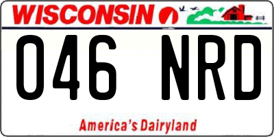 WI license plate 046NRD