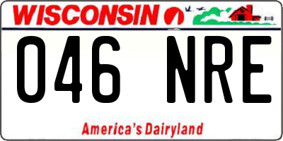 WI license plate 046NRE