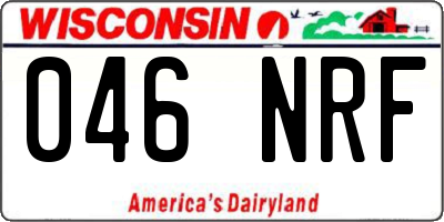 WI license plate 046NRF