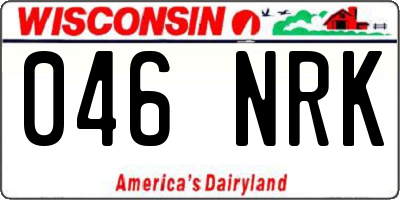 WI license plate 046NRK