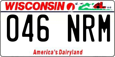 WI license plate 046NRM