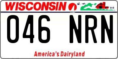 WI license plate 046NRN
