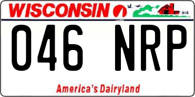 WI license plate 046NRP