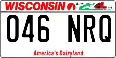 WI license plate 046NRQ