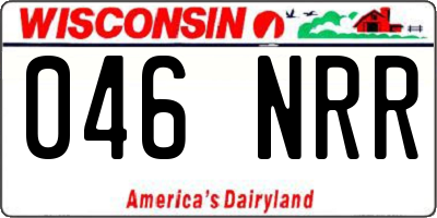 WI license plate 046NRR