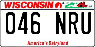 WI license plate 046NRU