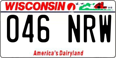 WI license plate 046NRW
