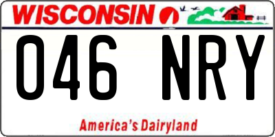 WI license plate 046NRY