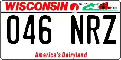 WI license plate 046NRZ