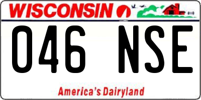 WI license plate 046NSE