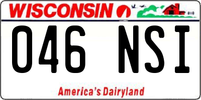 WI license plate 046NSI