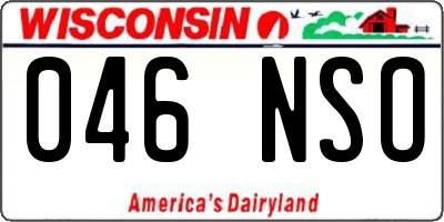 WI license plate 046NSO