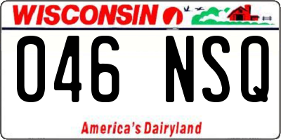 WI license plate 046NSQ