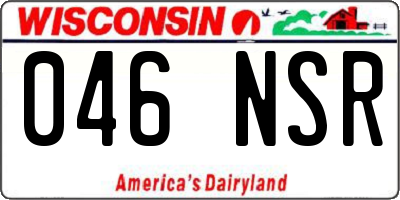 WI license plate 046NSR