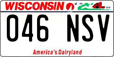WI license plate 046NSV