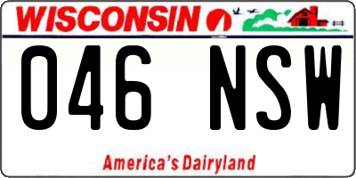 WI license plate 046NSW