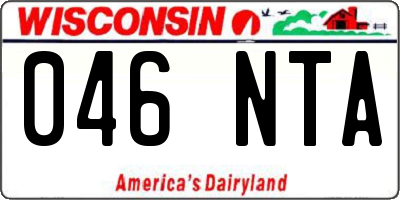 WI license plate 046NTA