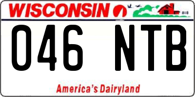 WI license plate 046NTB