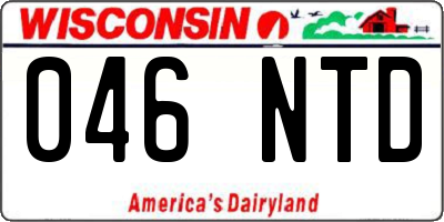 WI license plate 046NTD