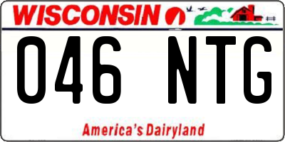 WI license plate 046NTG