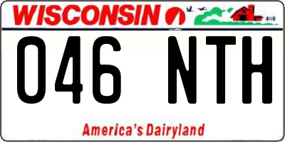 WI license plate 046NTH