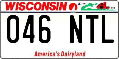 WI license plate 046NTL