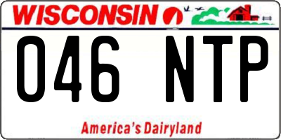 WI license plate 046NTP