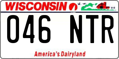 WI license plate 046NTR