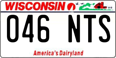 WI license plate 046NTS