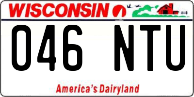 WI license plate 046NTU