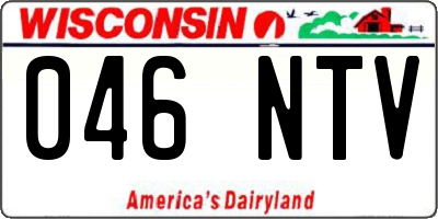 WI license plate 046NTV