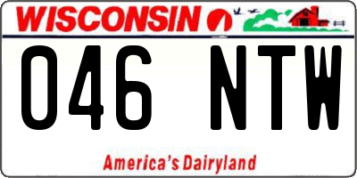 WI license plate 046NTW