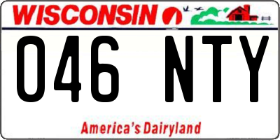 WI license plate 046NTY