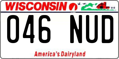 WI license plate 046NUD