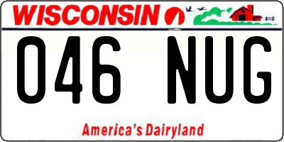 WI license plate 046NUG