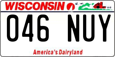 WI license plate 046NUY