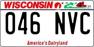 WI license plate 046NVC